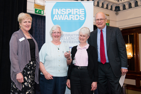 Carshalton group members receiving the Inspire award